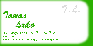 tamas lako business card